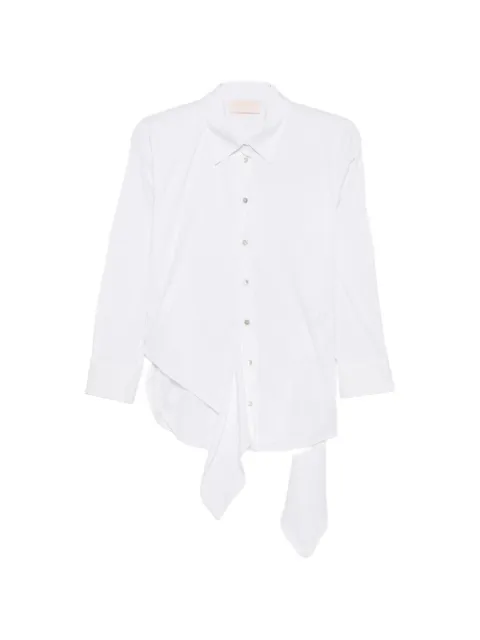 I BLUES tie-waist button-down shirt