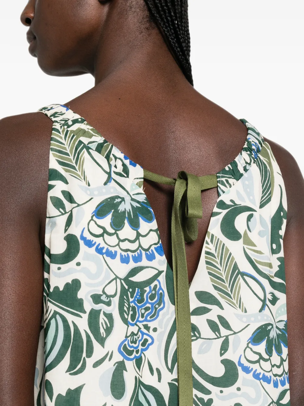 I BLUES Midi-jurk met bloemenprint Beige