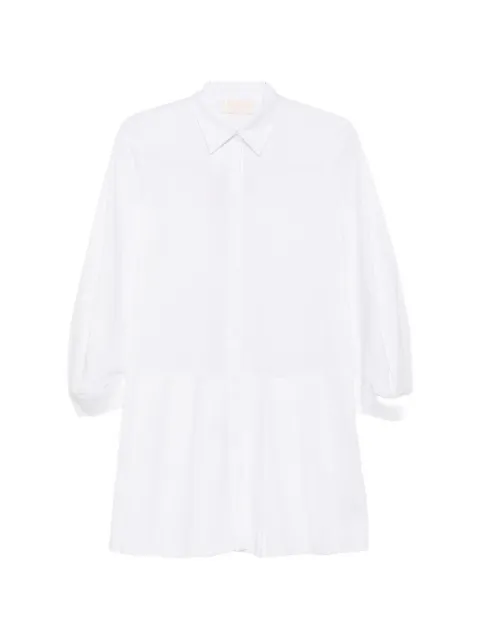 I BLUES pleated long-sleeve mini dress