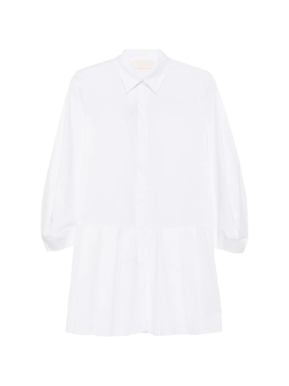 I BLUES pleated long-sleeve mini dress