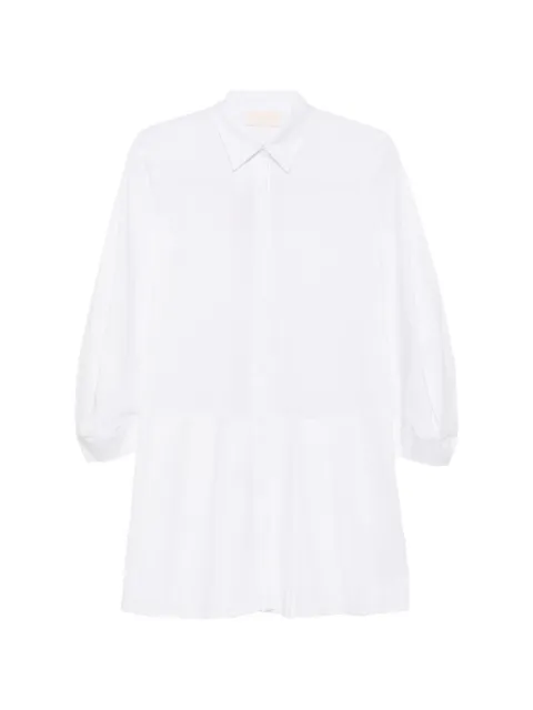 I BLUES pleated long-sleeve mini dress