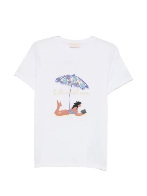 I BLUES crab-embroidered T-shirt