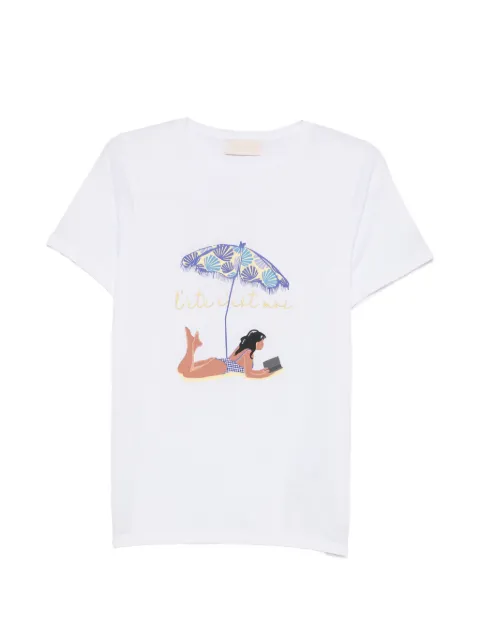 I BLUES crab-embroidered T-shirt
