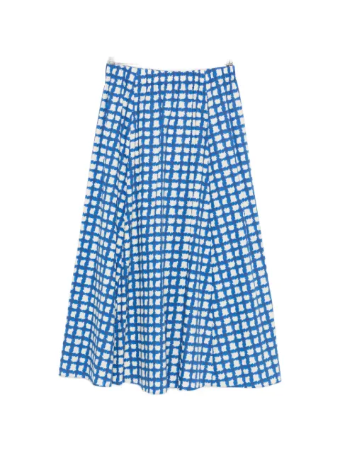 I BLUES check-print short-sleeve midi dress