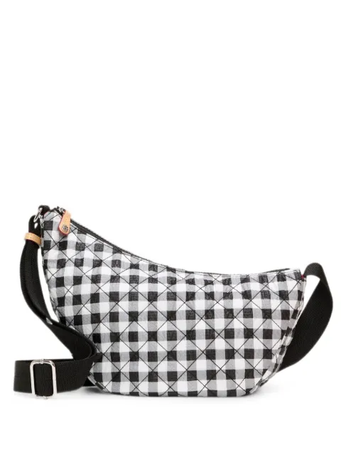 Mz Wallace lille quiltet Metro Smile gingham-ternet crossbody-taske