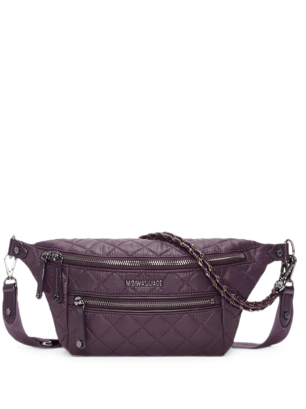 Mz Wallace Small Crosby Quilted Belt Bag In Purple