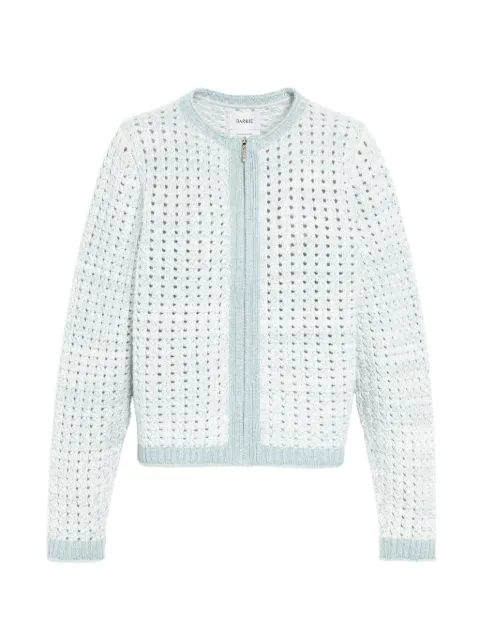 Barrie crochet-knit zip-up cardigan