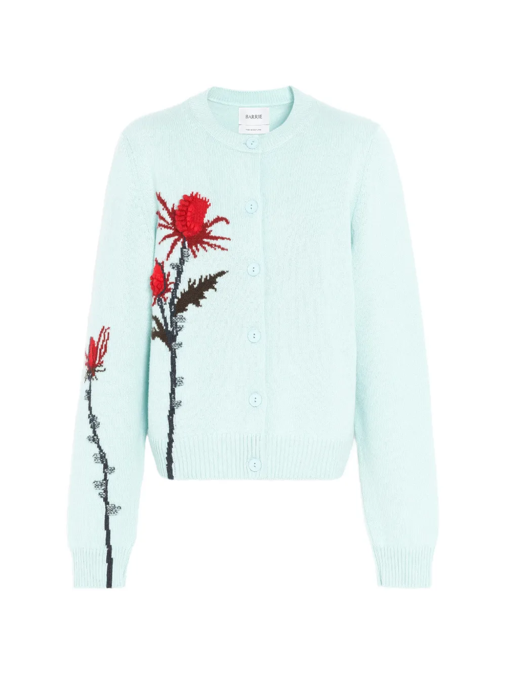 Barrie thistle-motif cashmere cardigan - Blu