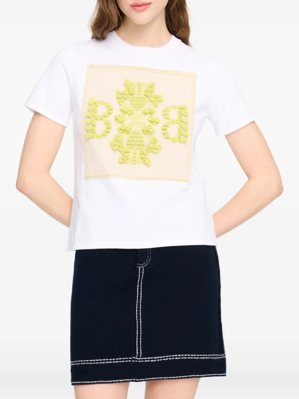 Barrie T-shirt met logopatch Wit