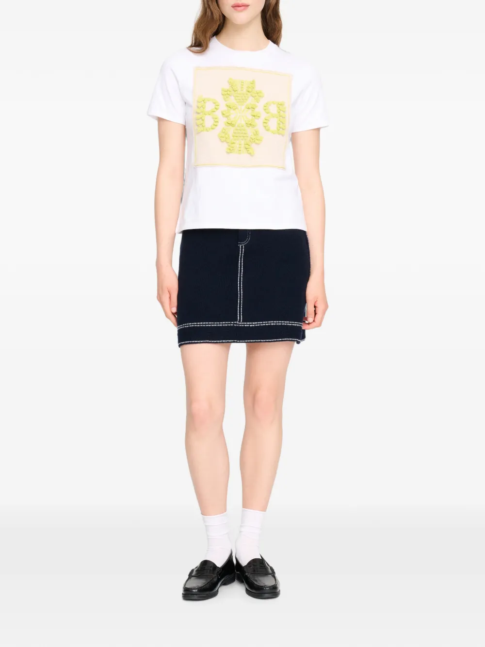 Barrie T-shirt met logopatch Wit