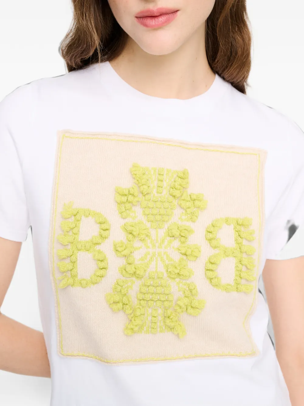 Barrie T-shirt met logopatch Wit