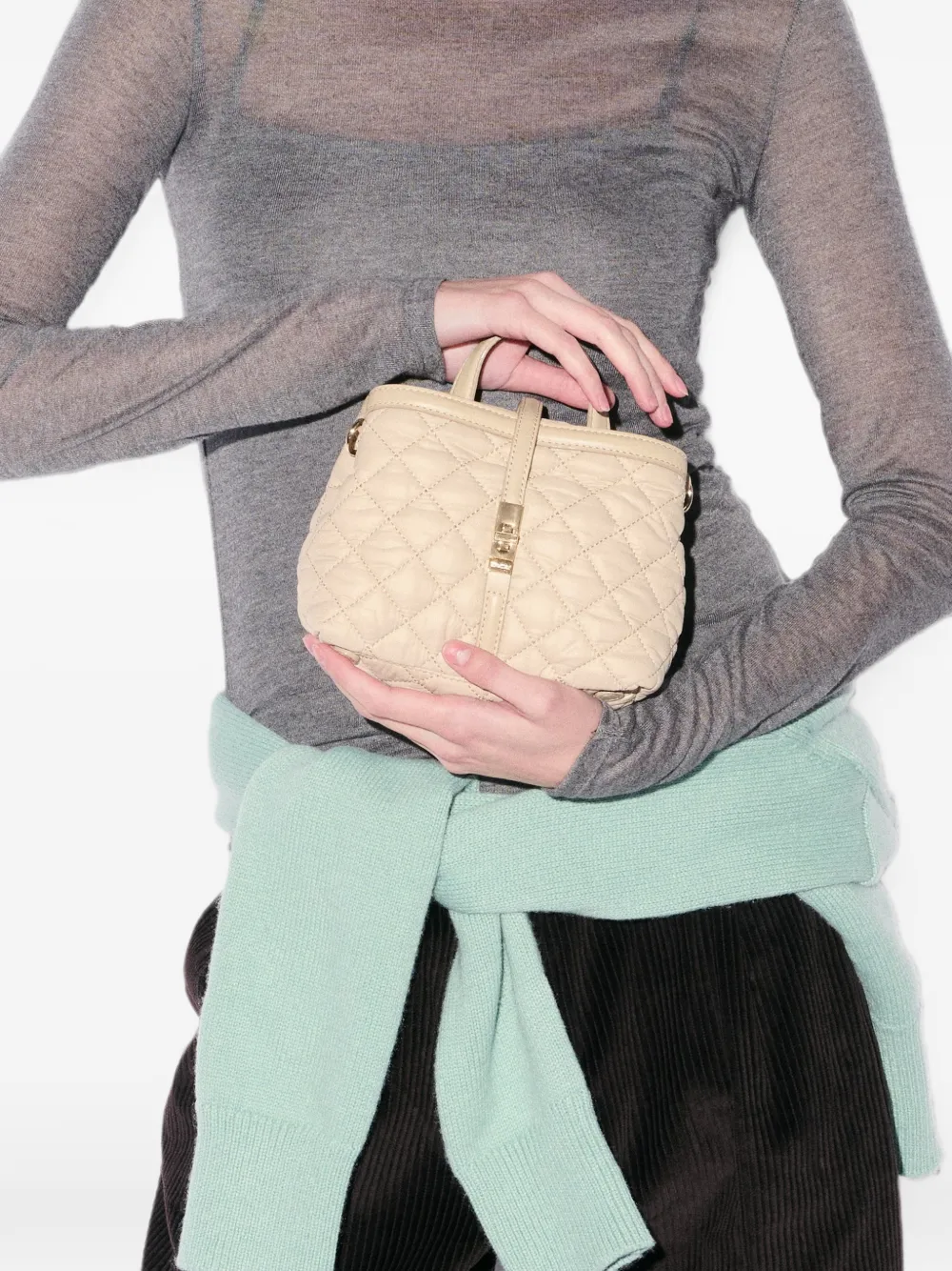 Mz Wallace Astor gewatteerde mini-shopper Beige