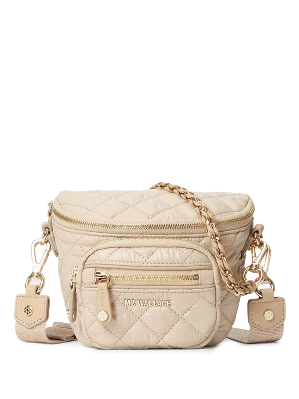 Mz Wallace Borsa a tracolla Crosby micro trapuntata - Toni neutri