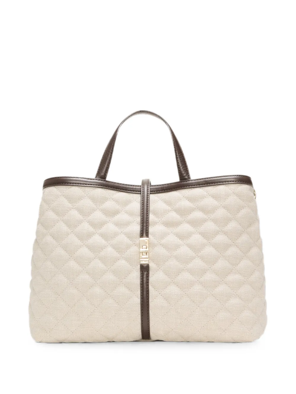 Mz Wallace Medium Astor Quilted Linen Tote Bag In Neutral