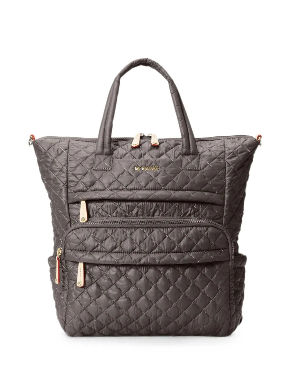 Mz Wallace Metro Utility Quilted Backpack In Gray