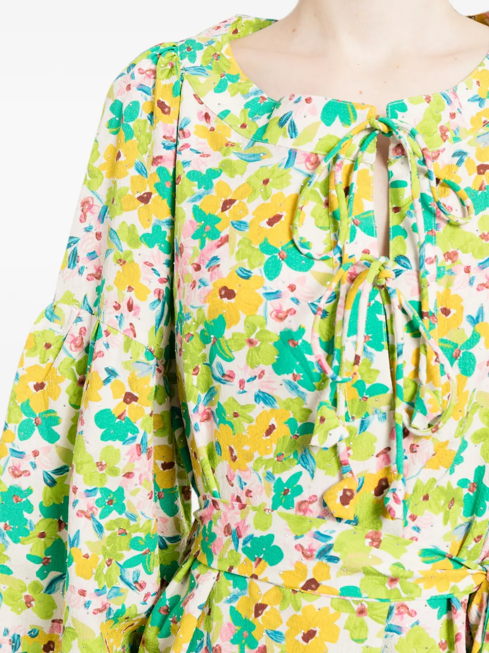 Bambah Fiona Selva mini-jurk Groen