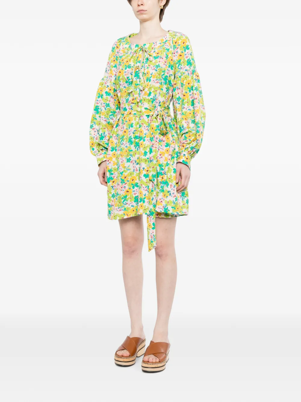 Bambah Fiona Selva mini-jurk Groen