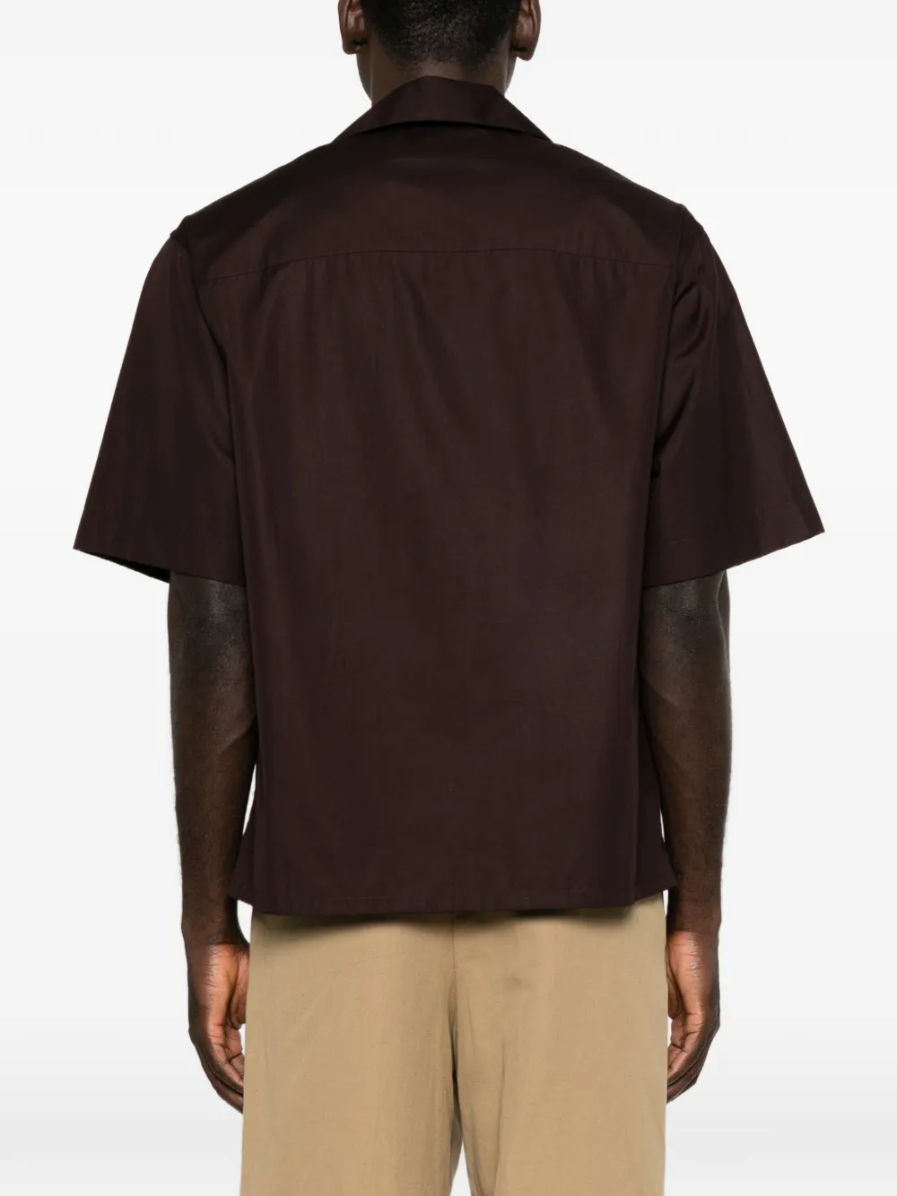 Marni logo-print short-sleeve shirt Bruin