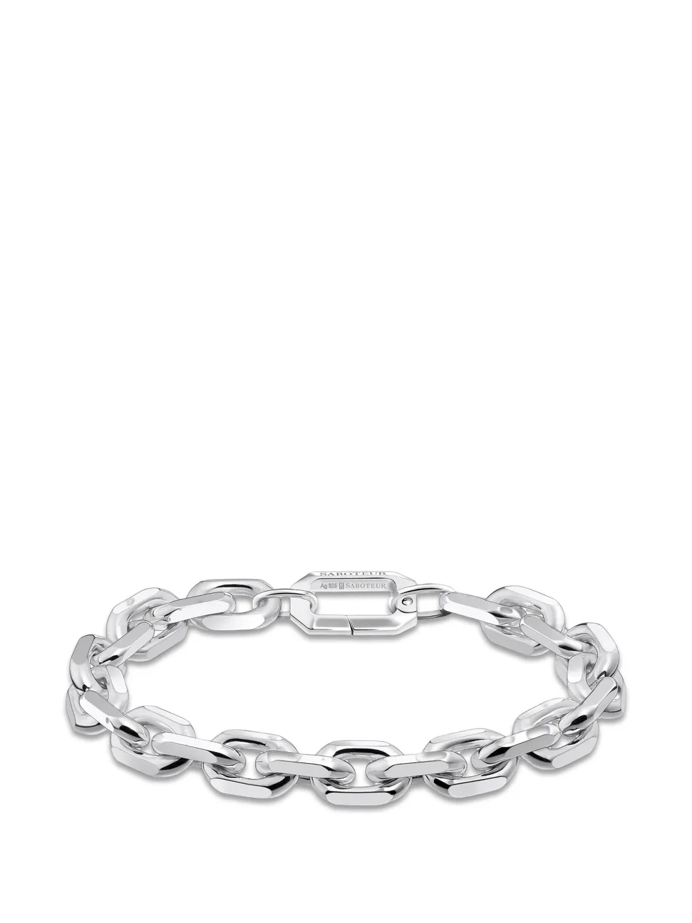 SABOTEUR lobster-claw anchor bracelet - Argento