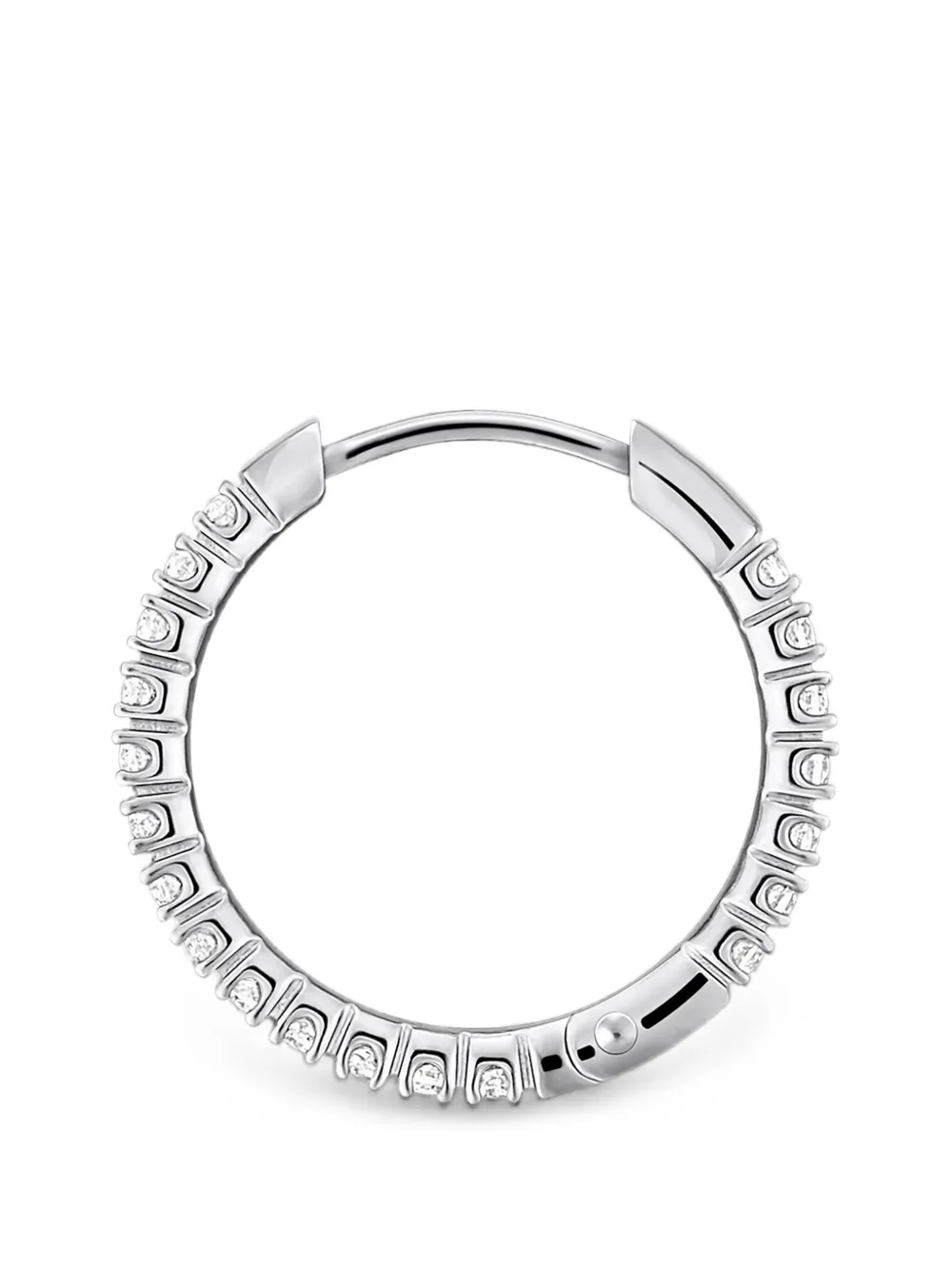 SABOTEUR diamond hoop earrings - Argento