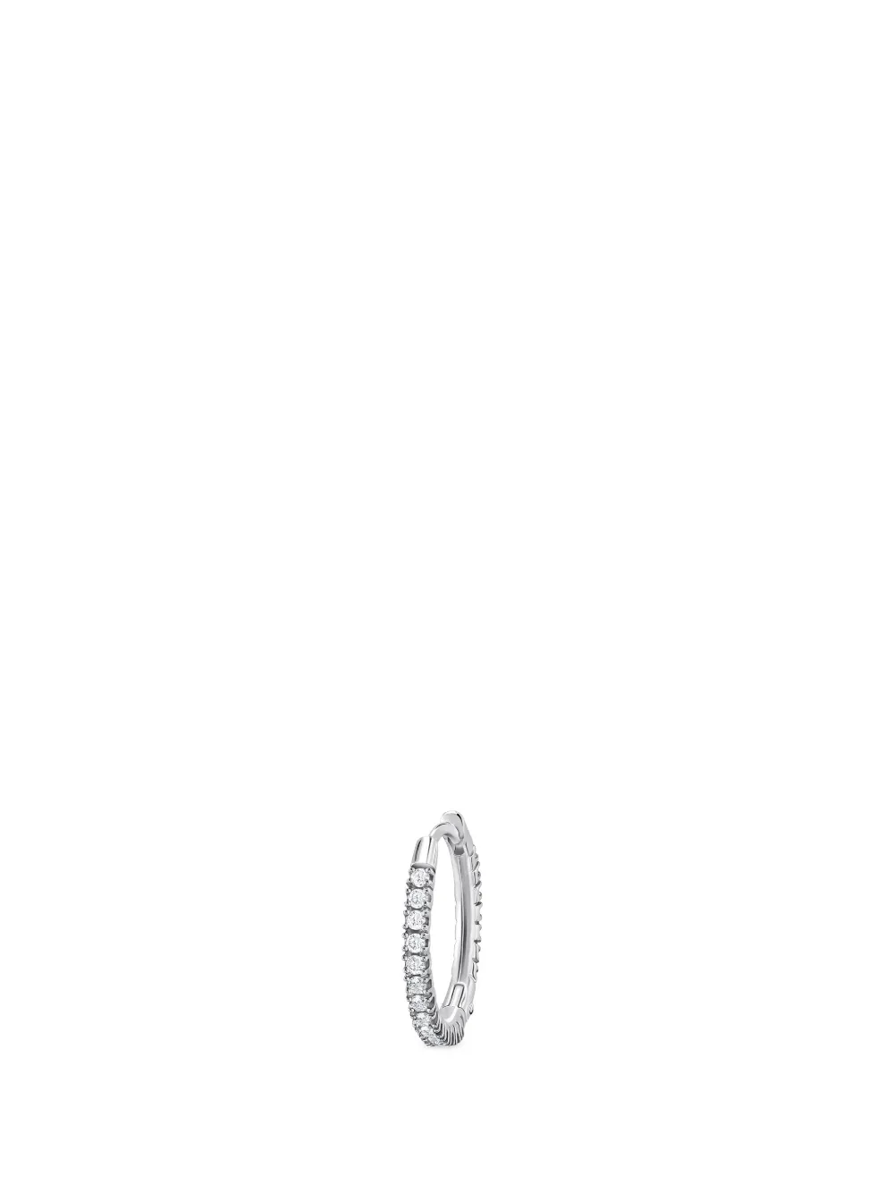 SABOTEUR diamond hoop earrings - Argento
