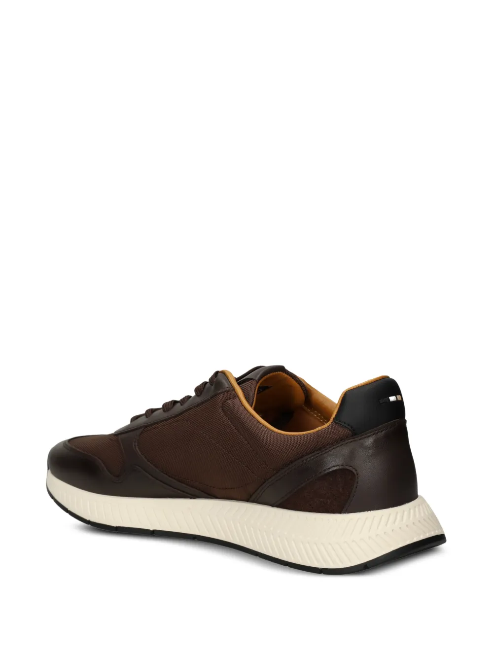 BOSS leather-trim panelled sneakers Bruin