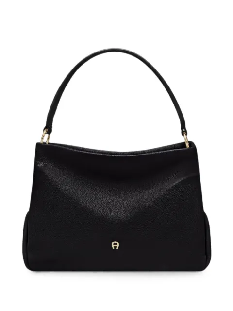 AIGNER small Paola pebbled leather tote bag