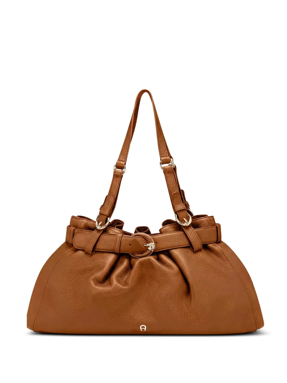AIGNER Medium Lavinia leren shopper met gesp Bruin