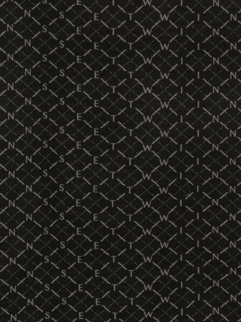 TWINSET Sjaal met logo jacquard Zwart