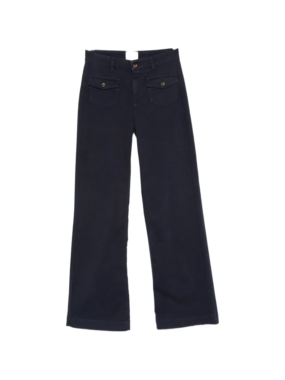 MAISON123 Tiago button-pocket wide-leg jeans - Blau