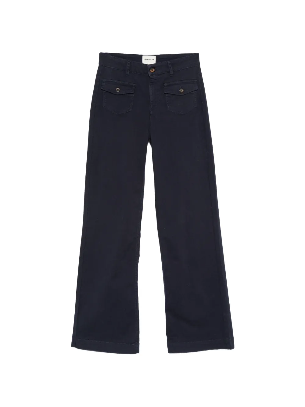 MAISON123 Tiago button-pocket wide-leg jeans - Blu