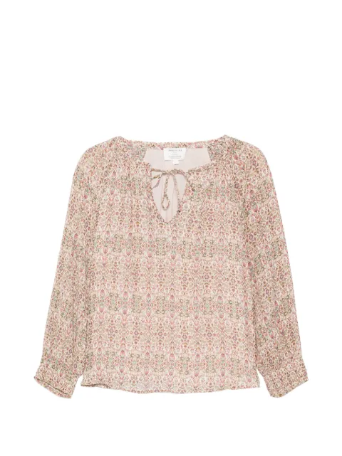 MAISON123 Damia floral-print tie-neck blouse