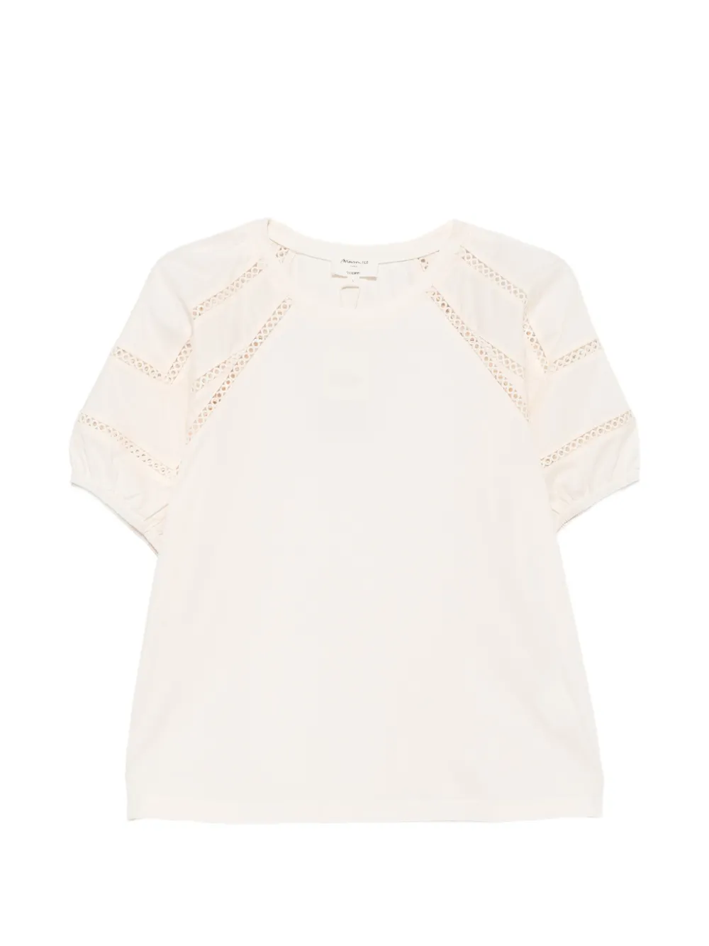 MAISON123 lace-trim short-sleeve T-shirt