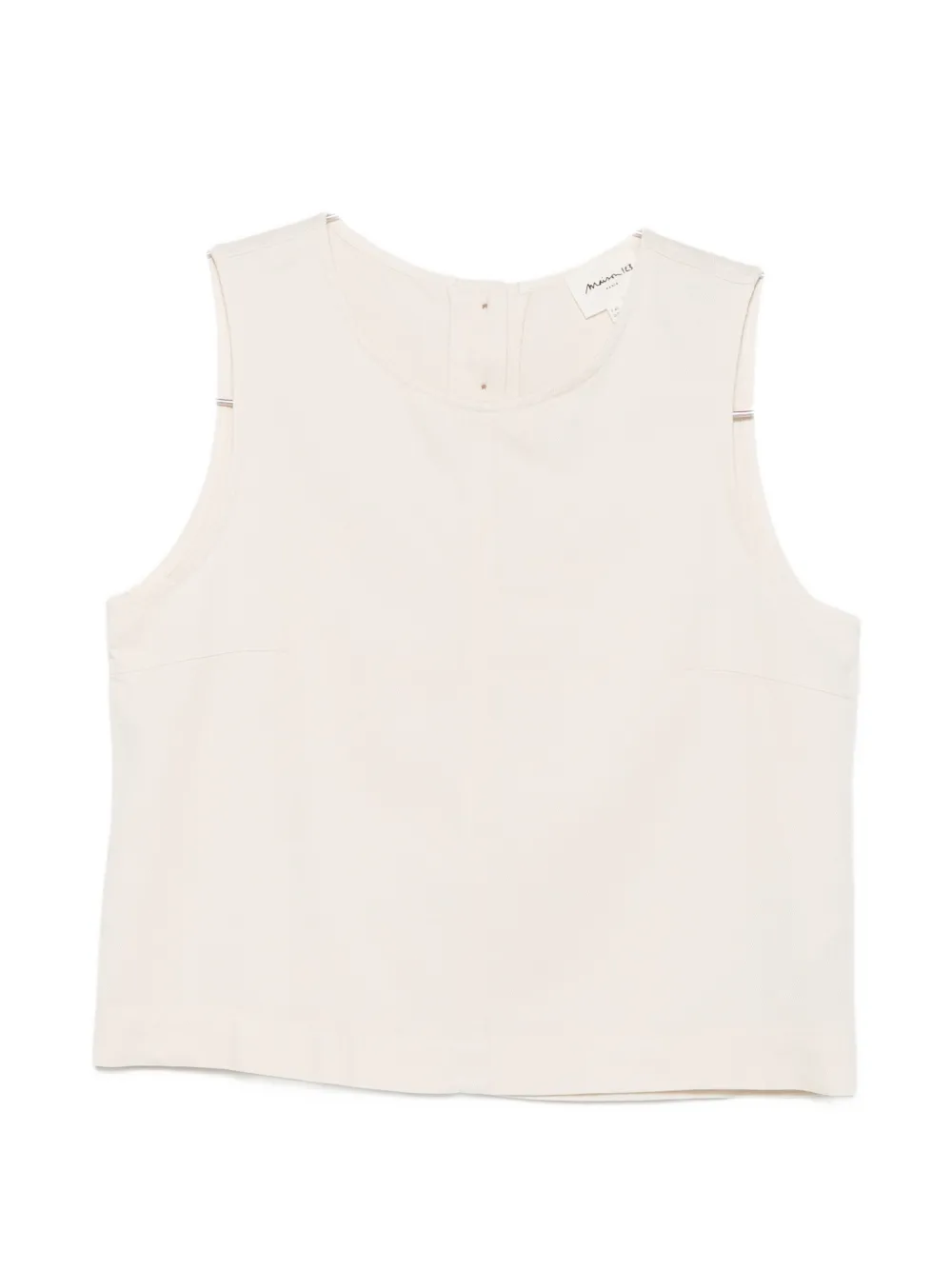 MAISON123 button-back sleeveless top - Toni neutri