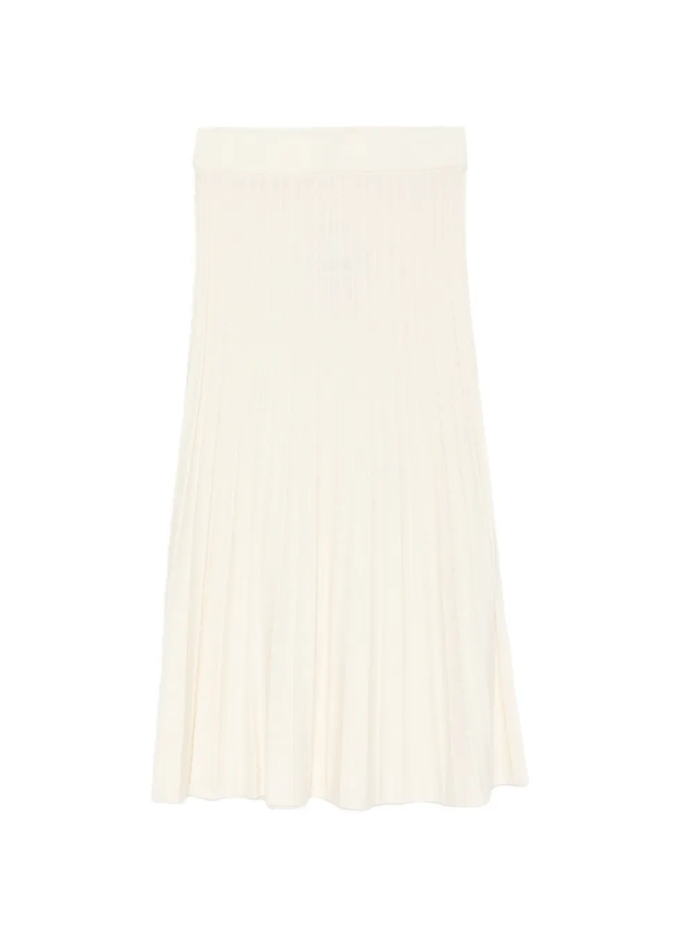 MAISON123 Ondine cable-knit pleated midi skirt - Toni neutri