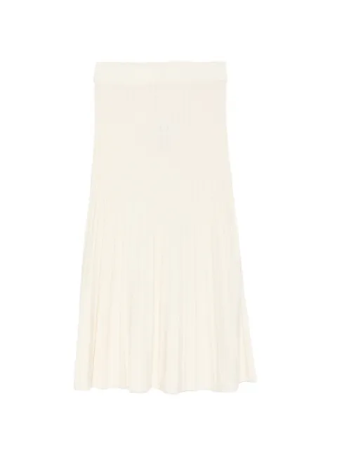 MAISON123 Ondine cable-knit pleated midi skirt