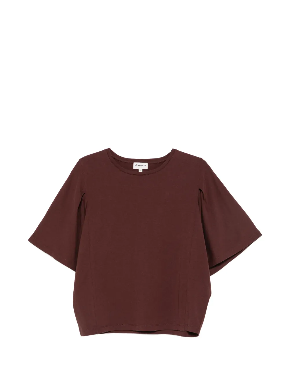 MAISON123 pleated flutter-sleeve T-shirt