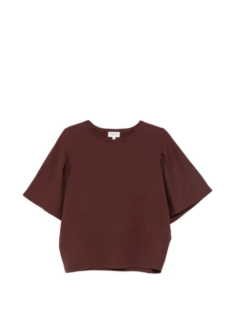 MAISON123 pleated flutter-sleeve T-shirt