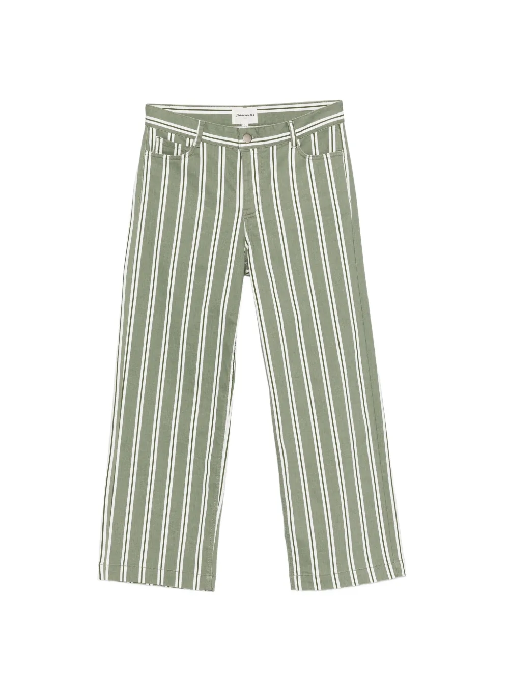 MAISON123 Rose vertical-stripe cropped jeans