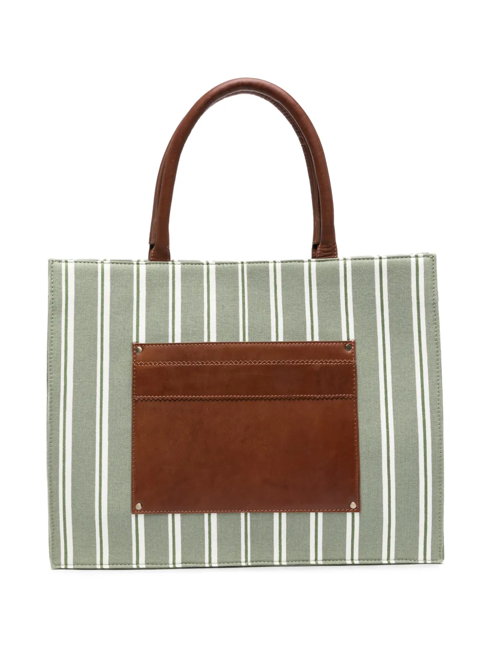 MAISON123 striped cotton tote bag