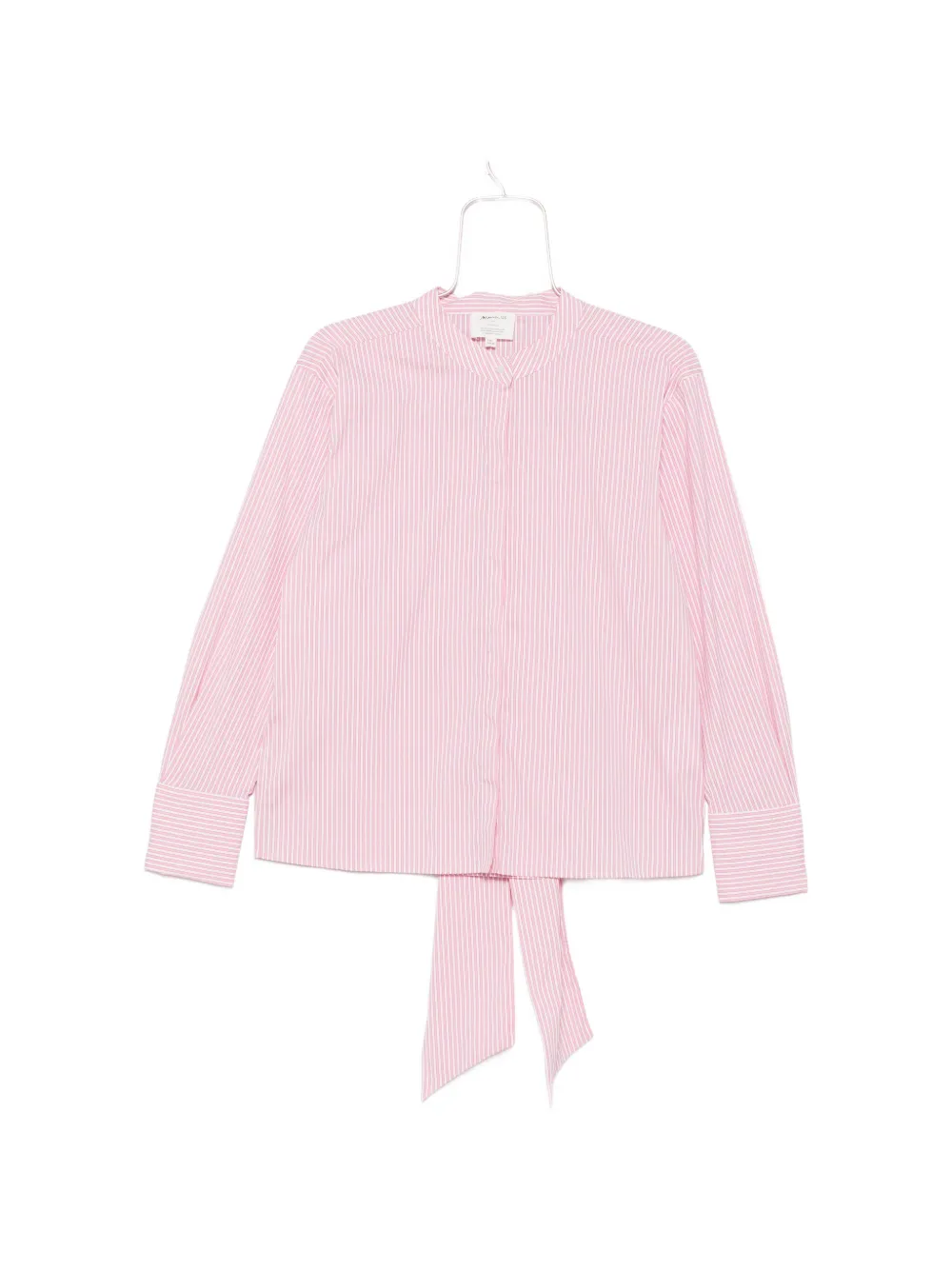 MAISON123 Sandrine striped pussy-bow blouse - Rosa