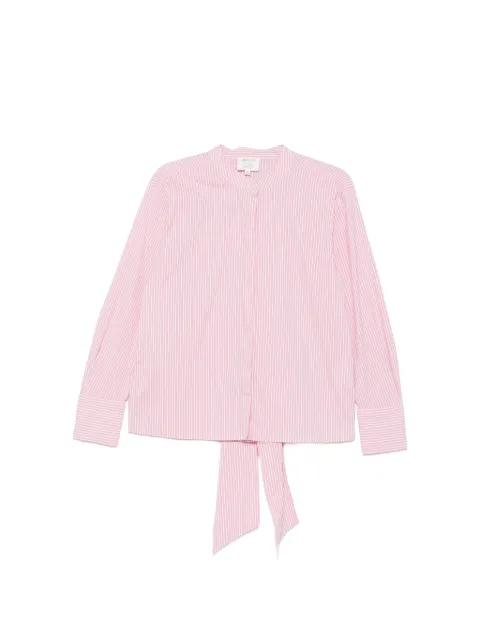 MAISON123 Sandrine striped pussy-bow blouse
