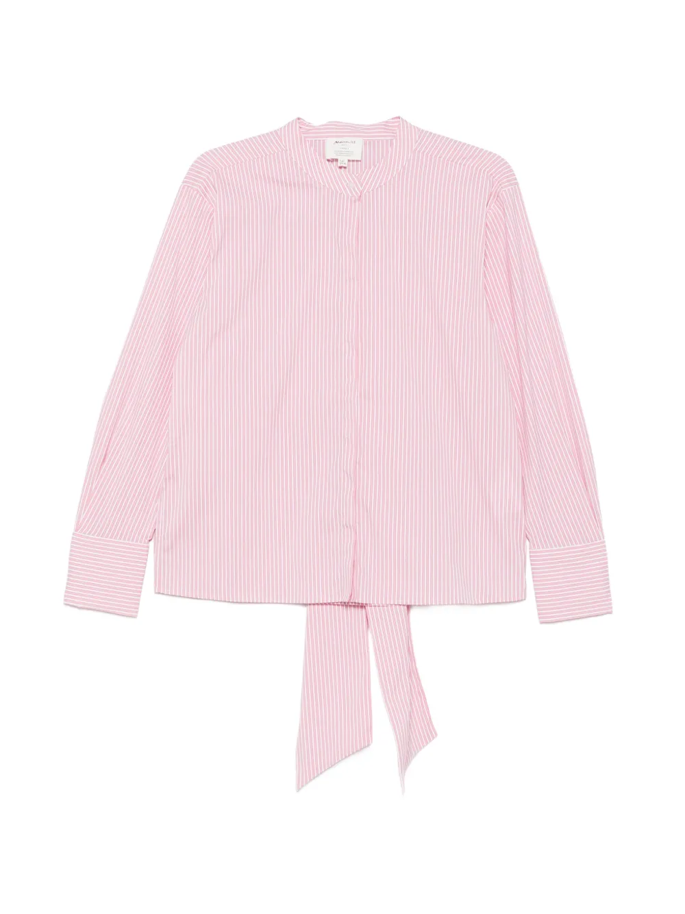 MAISON123 Sandrine striped pussy-bow blouse