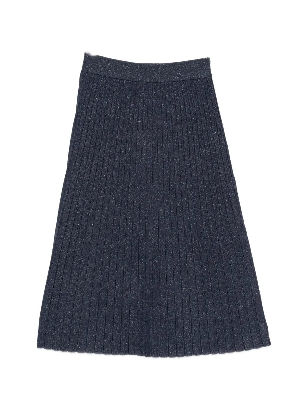 Maison123 Olympe Ribbed-knit Metallic-thread Maxi Skirt In Blue