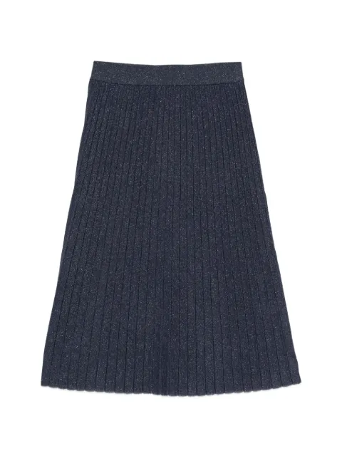 MAISON123 falda midi de canalé Olympe con hilo metalizado
