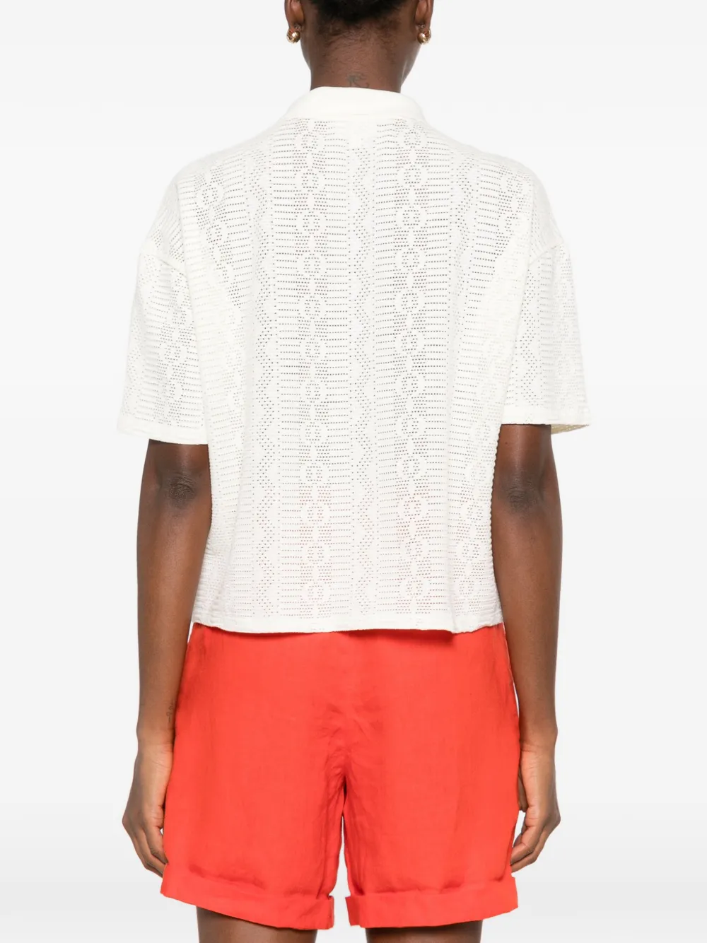 MAISON123 Lucia pointellegebreide blouse Beige