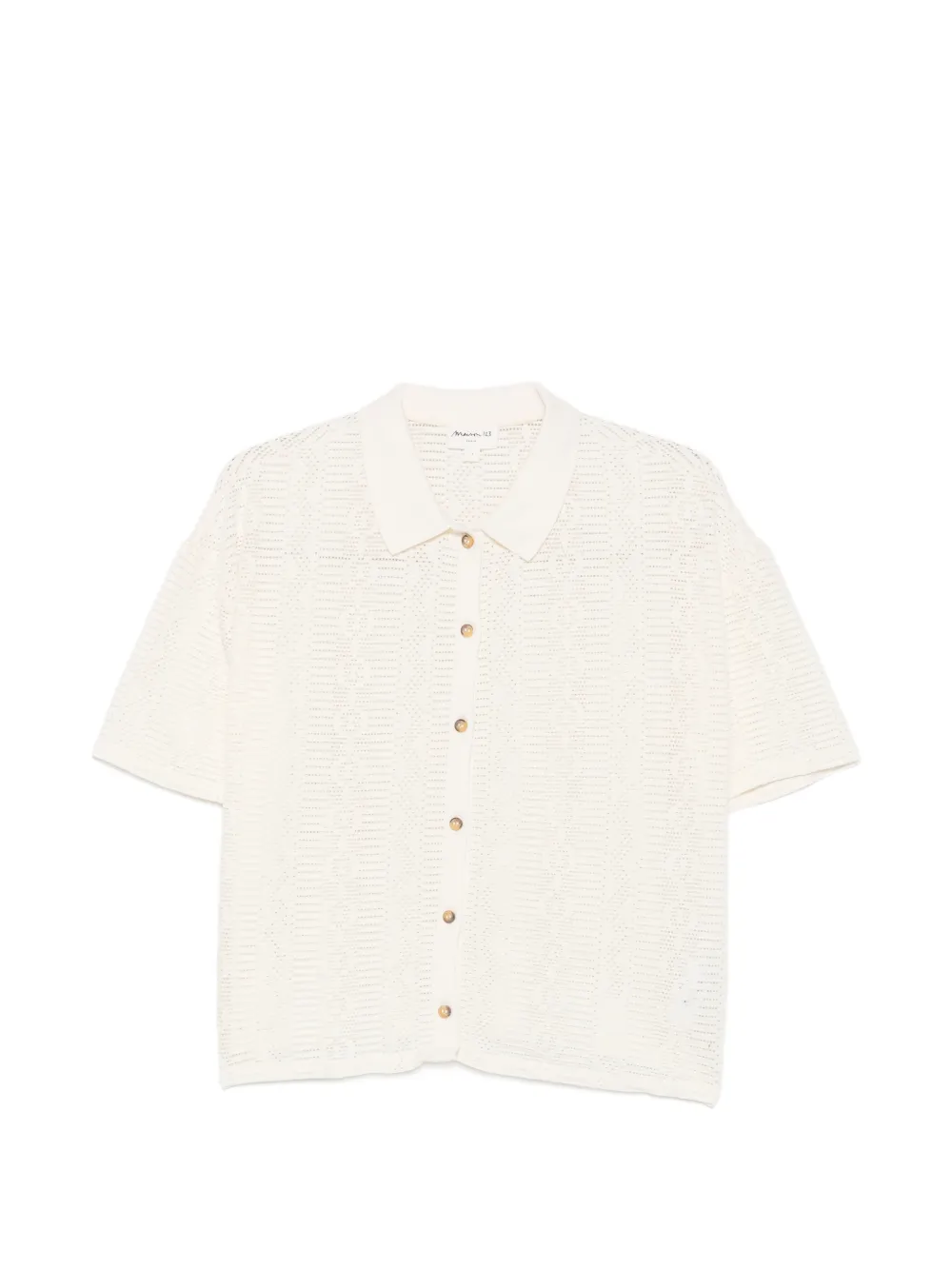 MAISON123 Lucia pointelle-knit shirt