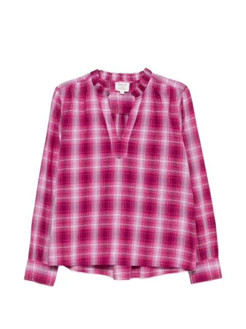MAISON123 camisa Dina de algodón a cuadros