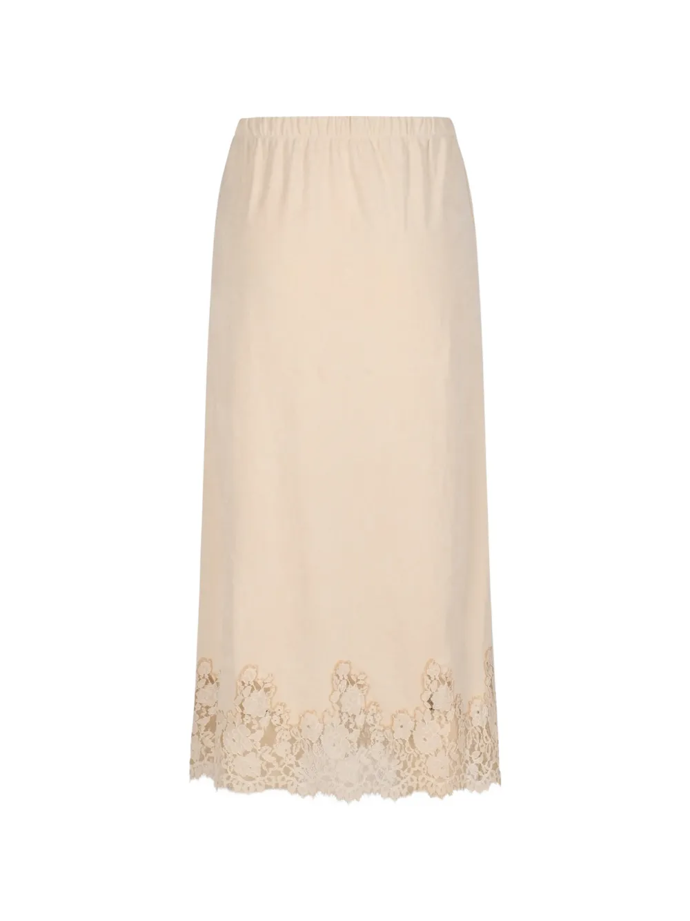 Alberta Ferretti Midi-rok met kant Beige