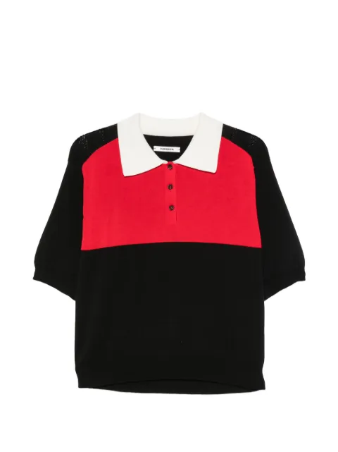 Cordera colorblock perforated-detail polo top